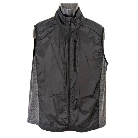 Smartwool Ultra Light Men's XL Full Zip Black Packable Nylon Sport Vest - Picture 1 of 8